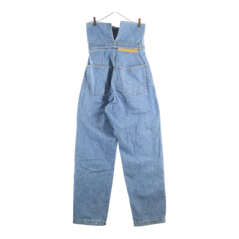 Loewe High Waisted Belted Wide Denim Pants Indigo H2292499ib