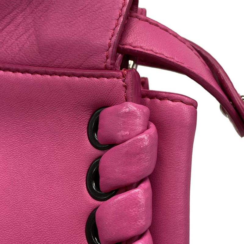 Fendi Handbag Beautiful Peekaboo Iconic Small 8bn244 Pink Leather