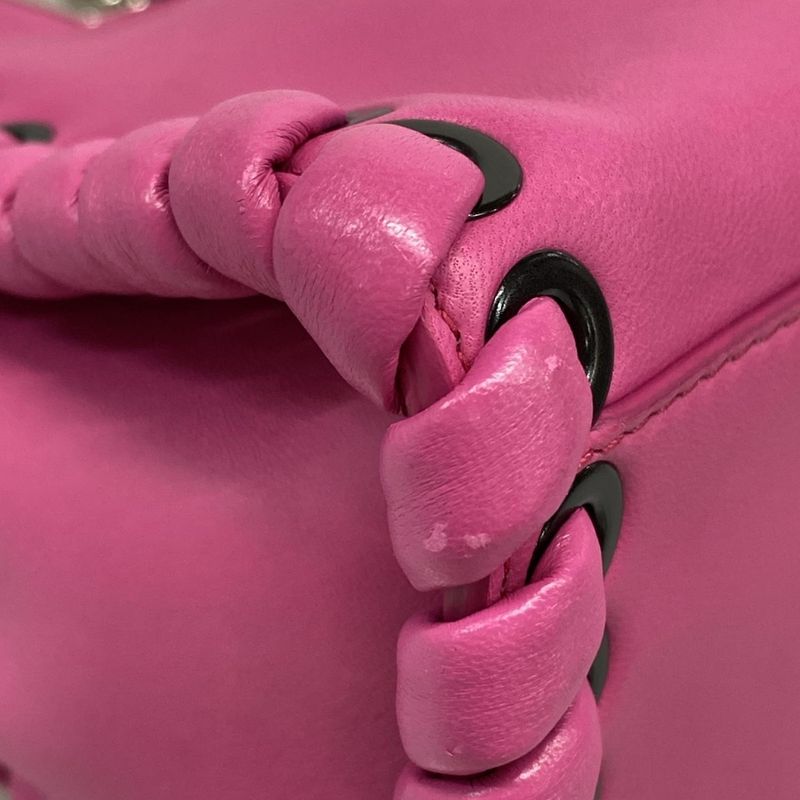 Fendi Handbag Beautiful Peekaboo Iconic Small 8bn244 Pink Leather