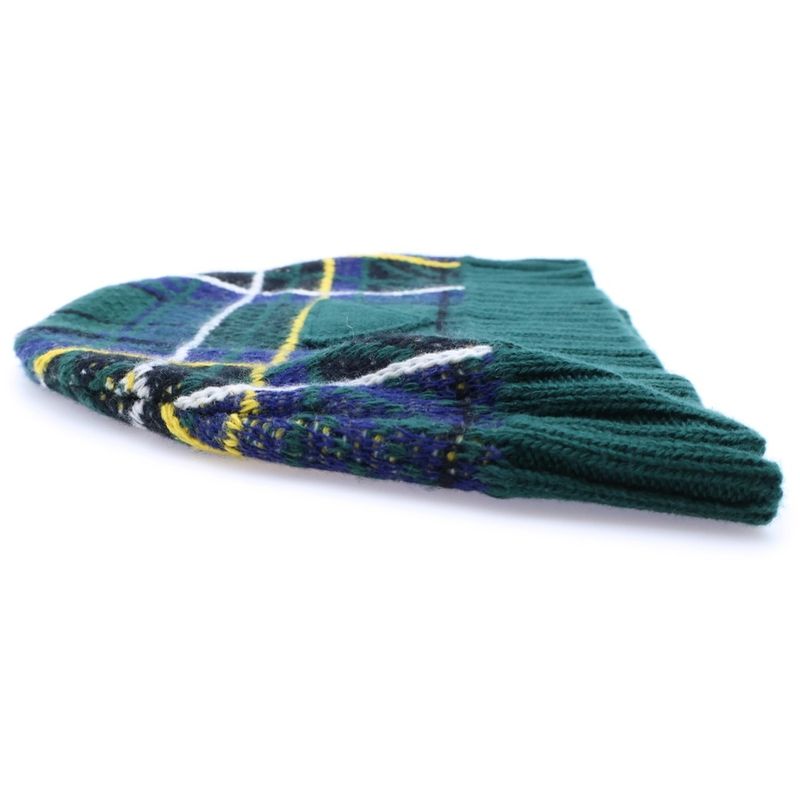 Prada Checkered Knit Hat Beanie Green Umd500