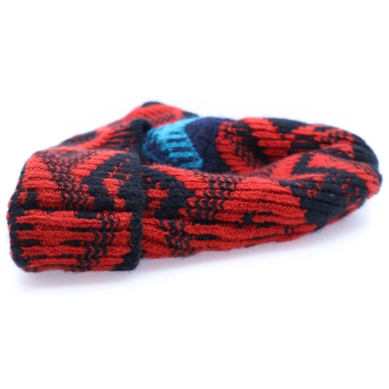 Prada Wool Knit Beanie With All Over Design Red Umd491