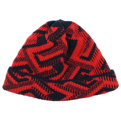 Prada Wool Knit Beanie With All Over Design Red Umd491