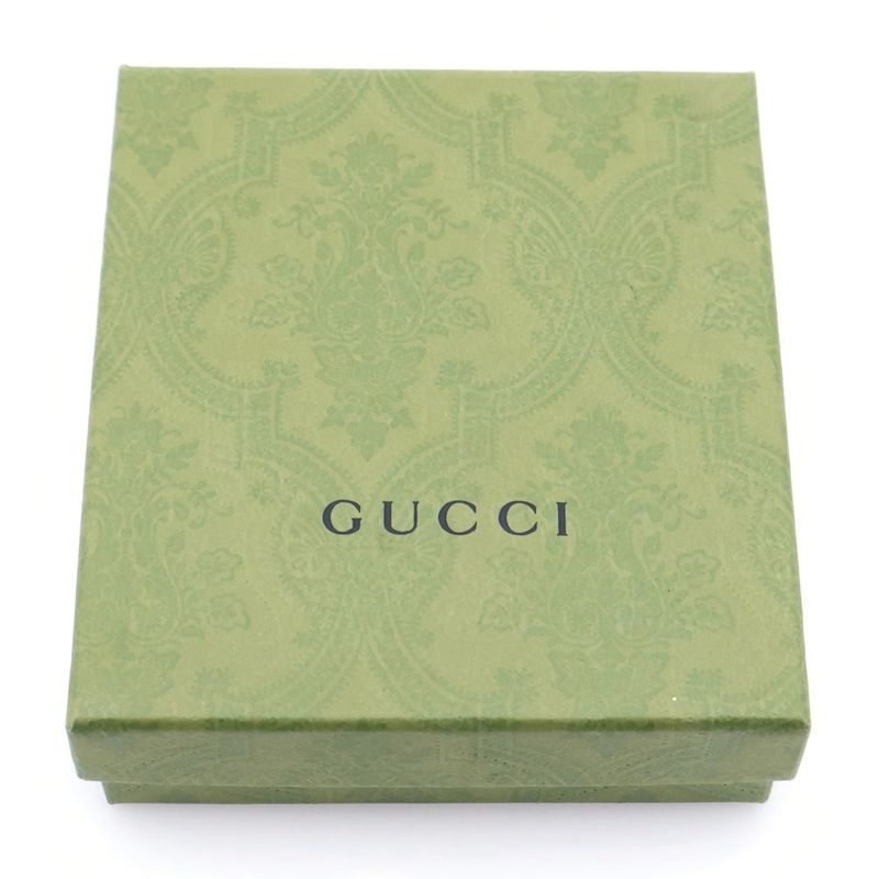 Guccissima GG Embossed Leather Money Clip Card Case Black 170580