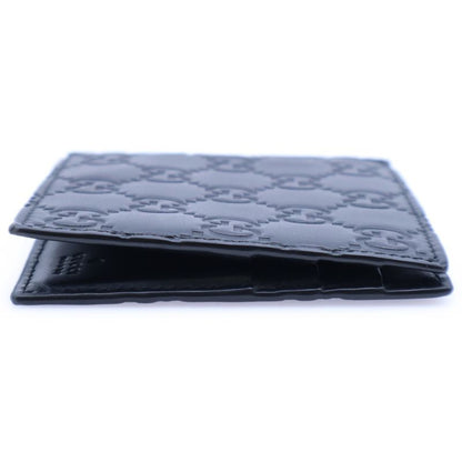 Guccissima GG Embossed Leather Money Clip Card Case Black 170580