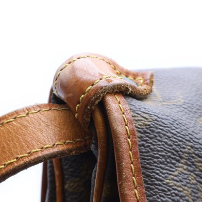 Louis Vuitton Monogram Saumur 30 Shoulder Bag Brown Leather X PVC M42256 Gold