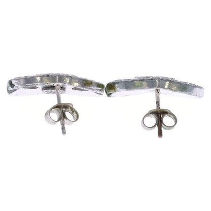 Chanel Coco Mark Earrings Silver Metal 00A