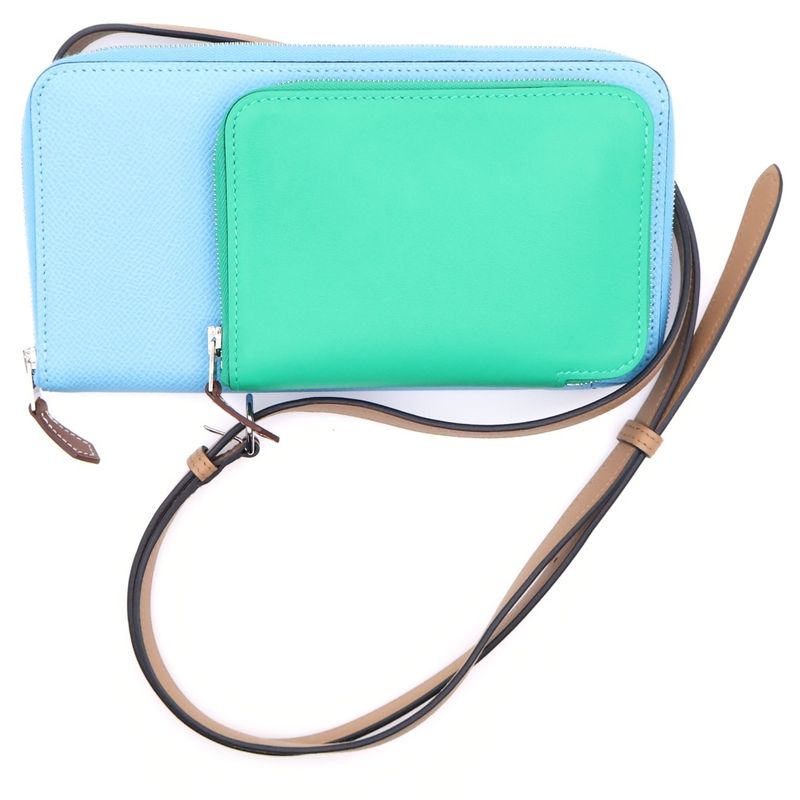 Hermes Nouveau Tougot Shoulder Bag Shoulder Wallet Waist Bag Stamped U Green