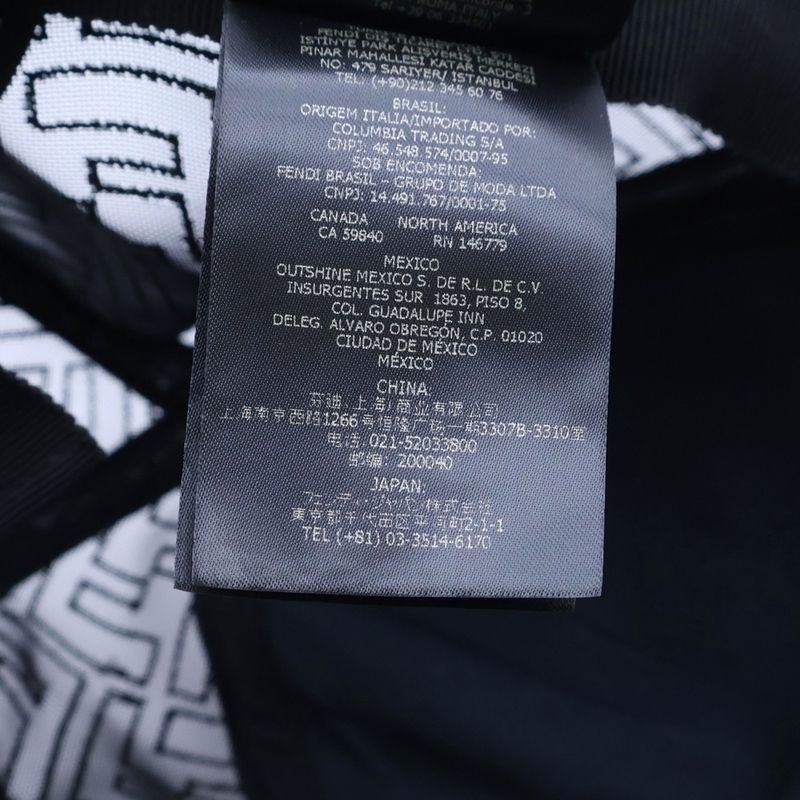 Fendi FF Logo Zucca Pattern Mesh Baseball Cap Hat Black Fxq768 ACD5