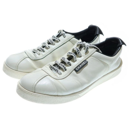 Chanel Coco Mark Calf Leather Low Cut Sneakers White G34145
