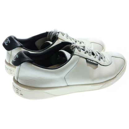 Chanel Coco Mark Calf Leather Low Cut Sneakers White G34145