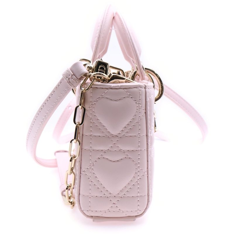 Christian Dior Lady D-joy Micro Bag 2WAY Bag Shoulder Bag Mini Handbag Light