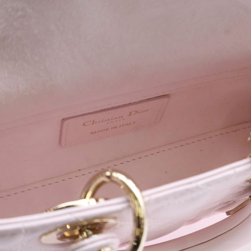 Christian Dior Lady D-joy Micro Bag 2WAY Bag Shoulder Bag Mini Handbag Light