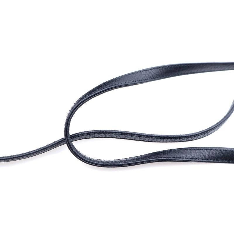 Christian Dior CD Logo Vintage Shoulder Bag Black Leather