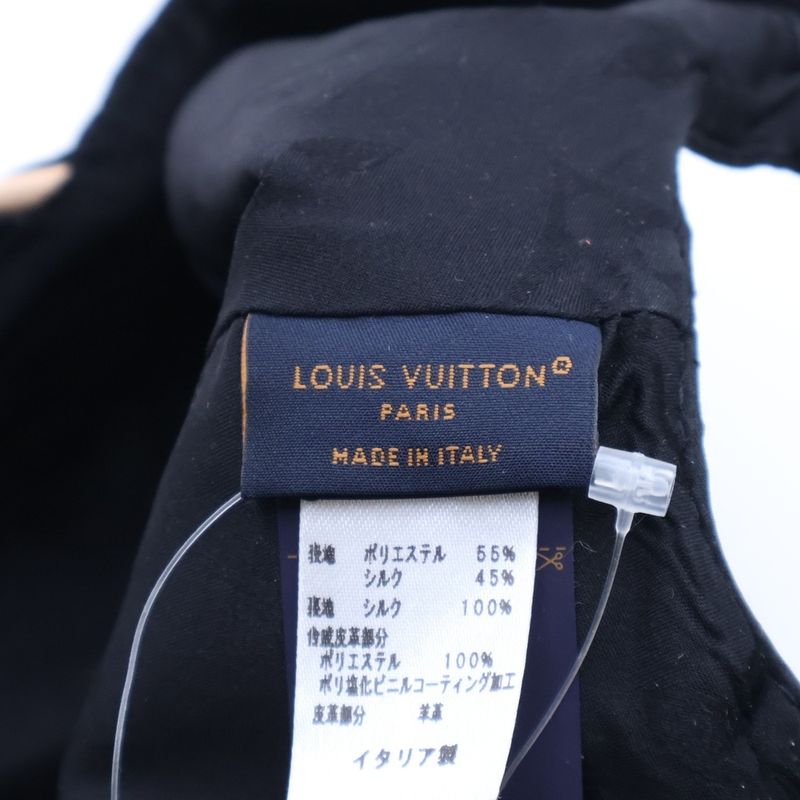 Louis Vuitton LV Get Ready Monogram Silk Baseball Cap Hat M76528 Black Brown
