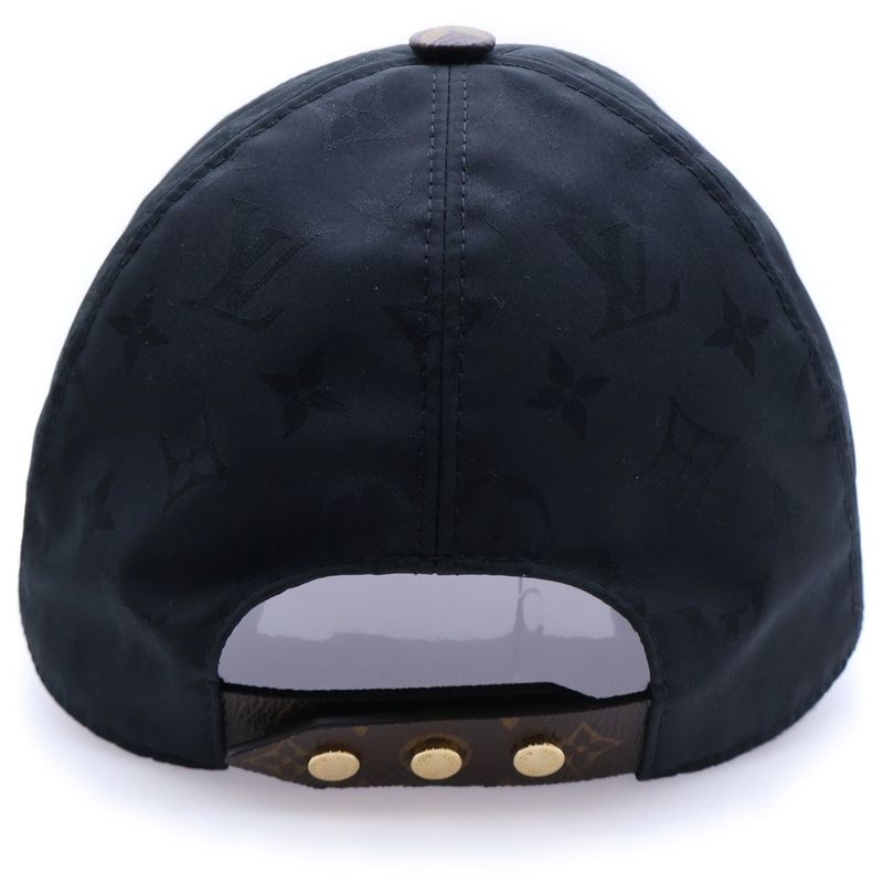 Louis Vuitton LV Get Ready Monogram Silk Baseball Cap Hat M76528 Black Brown