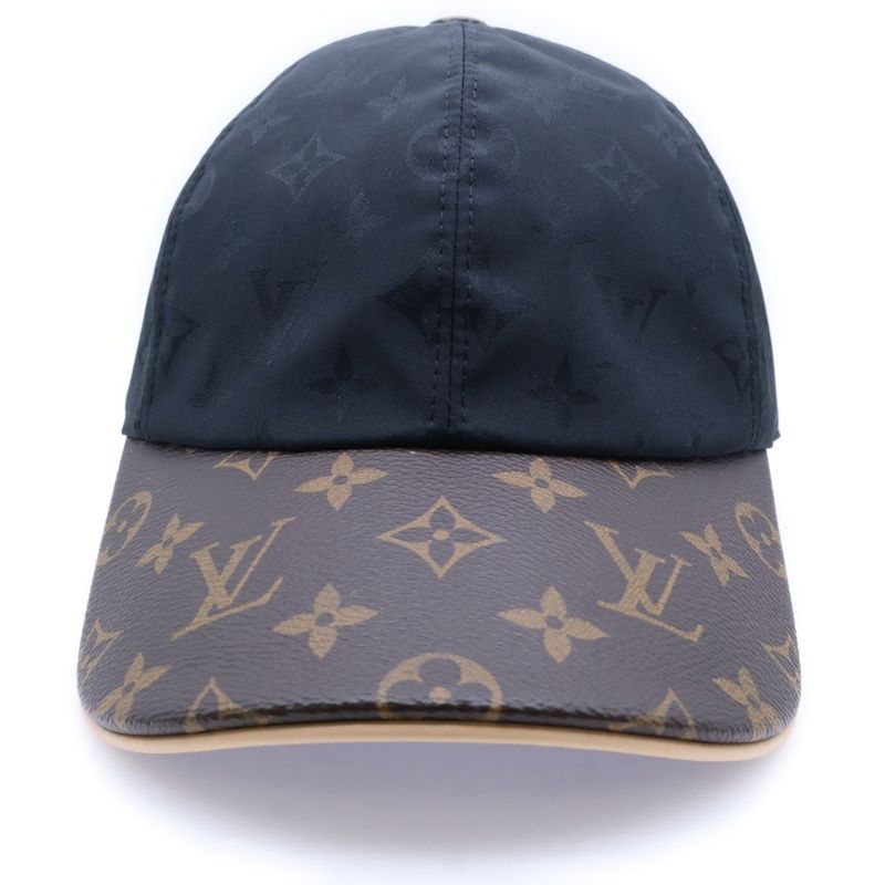 Louis Vuitton LV Get Ready Monogram Silk Baseball Cap Hat M76528 Black Brown