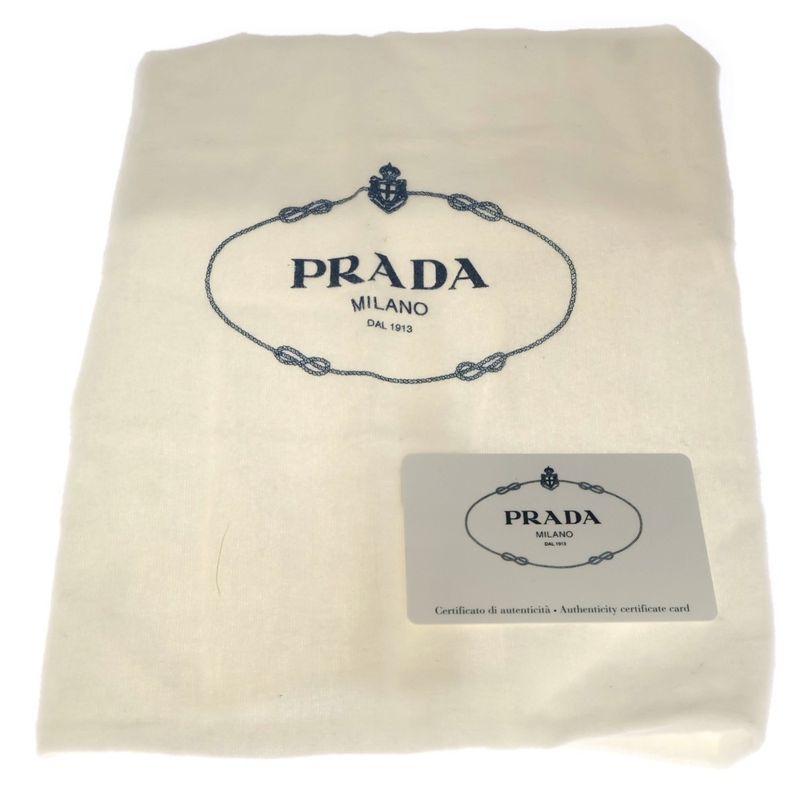 Prada One Shoulder Bag Handbag Terry Nero X Bianco Black X White Spagna 1ne515