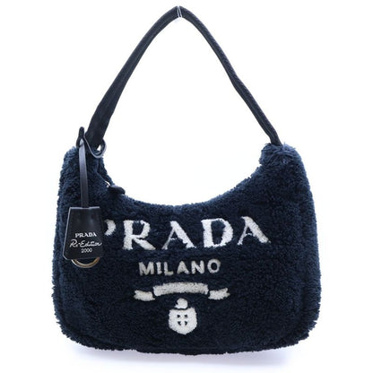 Prada One Shoulder Bag Handbag Terry Nero X Bianco Black X White Spagna 1ne515