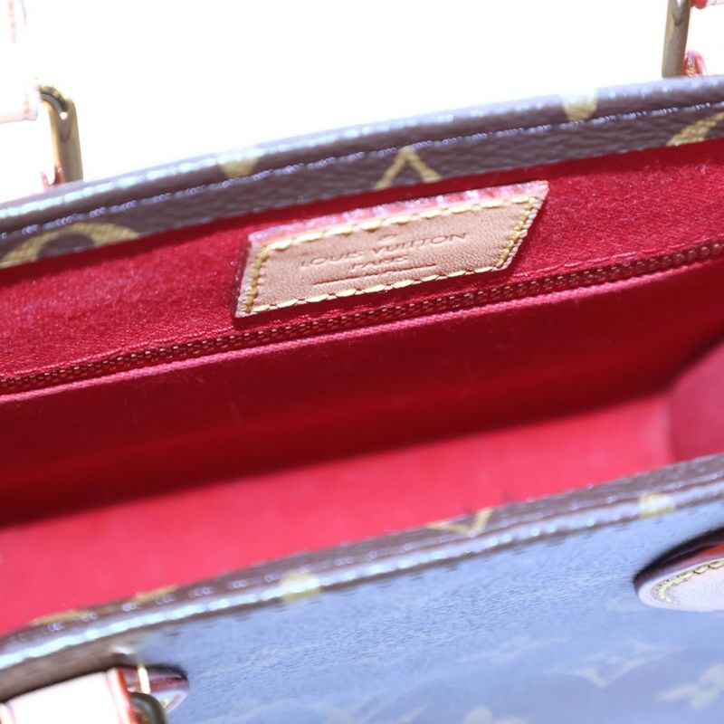 Louis Vuitton Sac Pla BB Monogram PVC Leather 2WAY Hand Shoulder Bag Gold