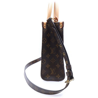 Louis Vuitton Sac Pla BB Monogram PVC Leather 2WAY Hand Shoulder Bag Gold