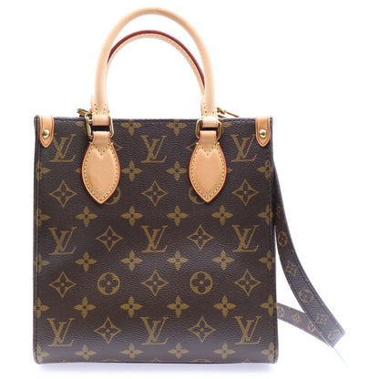 Louis Vuitton Sac Pla BB Monogram PVC Leather 2WAY Hand Shoulder Bag Gold