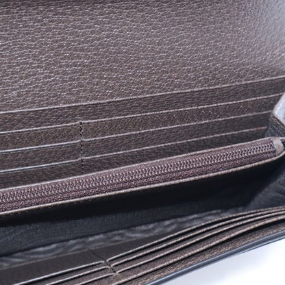 Gucci GG Supreme Sherry Line Ophidia Continental Wallet Leather Long Wallet