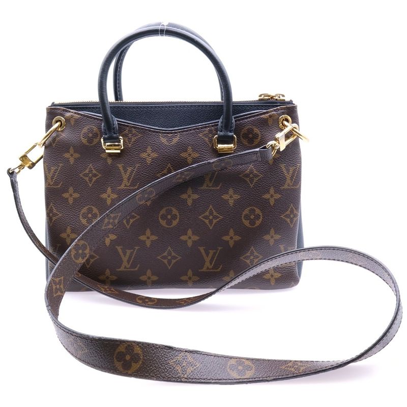 Louis Vuitton Pallas BB Monogram PVC Leather 2WAY Hand Shoulder Bag Gold