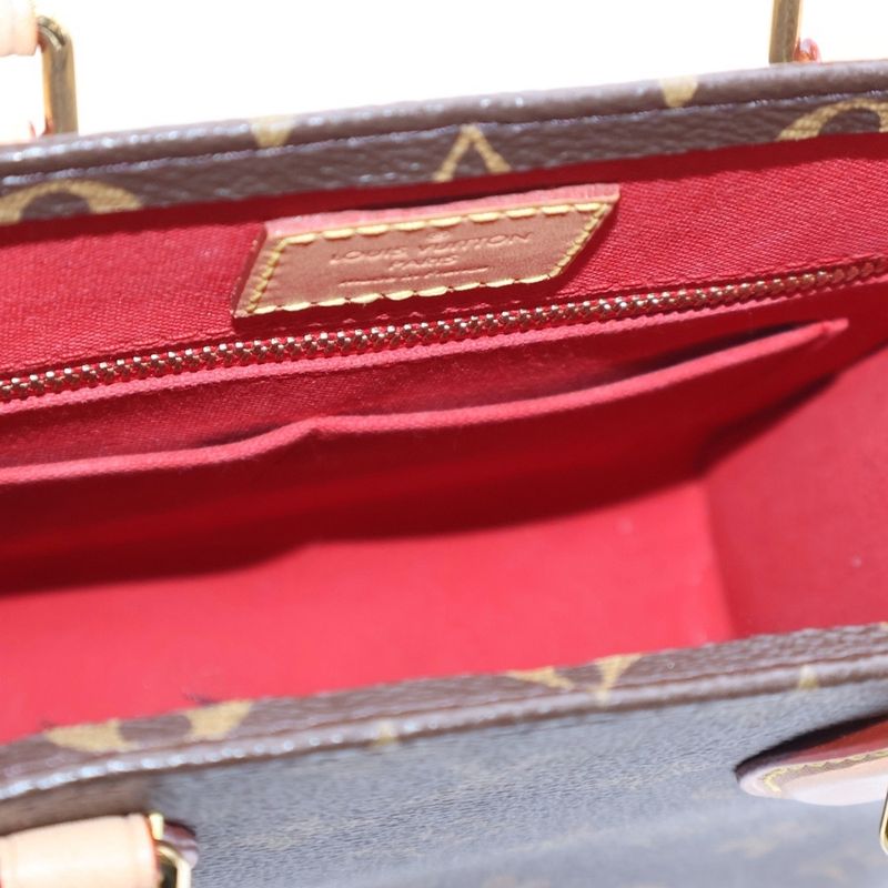 Louis Vuitton Sac Pla BB Monogram PVC Leather 2WAY Hand Shoulder Bag Gold