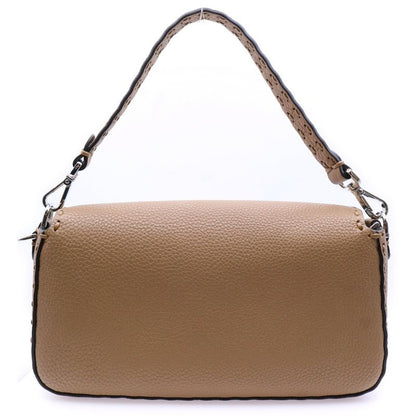 Fendi Mamma Bucket Selleria 2WAY Leather Handbag Shoulder Bag Beige 8br600