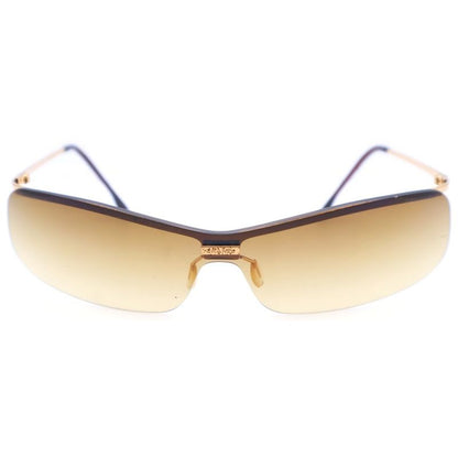 Chanel Rimless Sunglasses Eyewear Brown Lenses Gold Frame 4043
