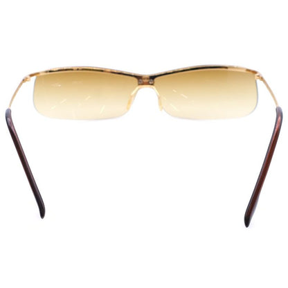 Chanel Rimless Sunglasses Eyewear Brown Lenses Gold Frame 4043