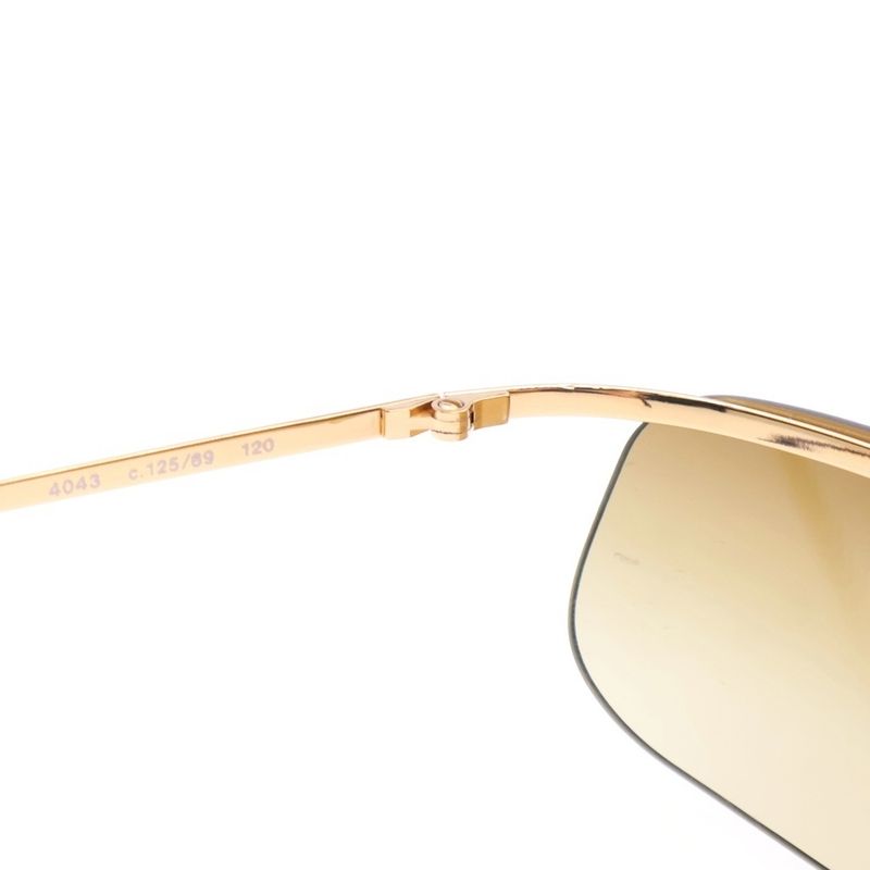 Chanel Rimless Sunglasses Eyewear Brown Lenses Gold Frame 4043