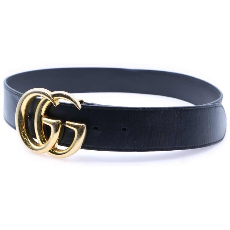 Gucci GG Marmont Leather Belt Black 406831