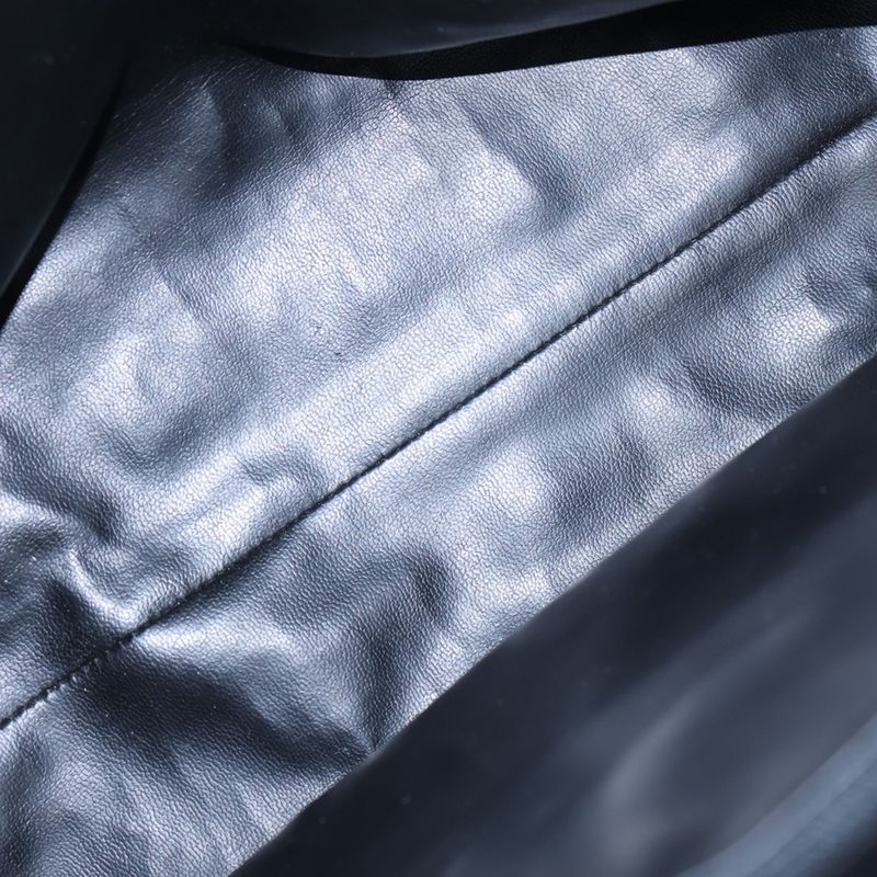 Chanel Outside Flap Coco Mark Turnlock Caviar Skin Leather Shoulder Tote Bag