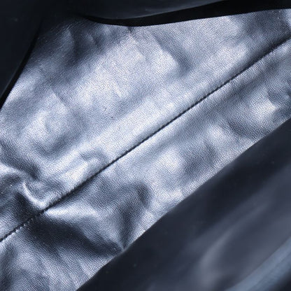 Chanel Outside Flap Coco Mark Turnlock Caviar Skin Leather Shoulder Tote Bag