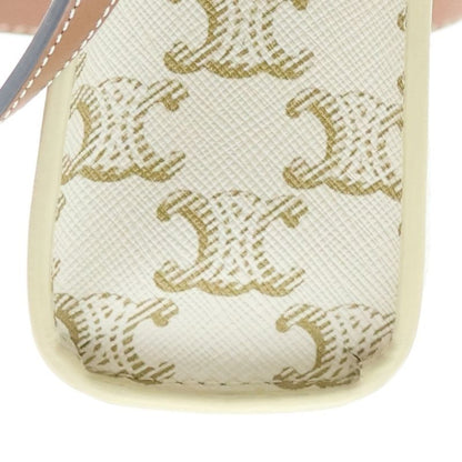 Celine Mini Vertical Cabas Triomphe Logo Allover PVC Leather 2WAY Hand Shoulder