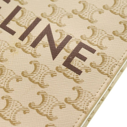 Celine Mini Vertical Cabas Triomphe Logo Allover PVC Leather 2WAY Hand Shoulder