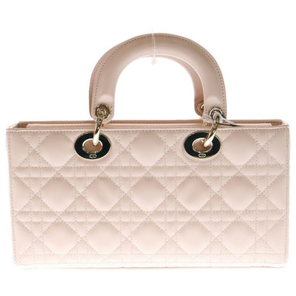 DIOR Lady Dior D Joy Medium Canage Lambskin Leather 2WAY Hand Shoulder Bag Gold