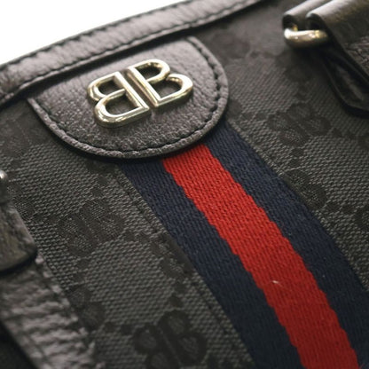 Balenciaga X Gucci The Hacker Project BB Logo Plate Canvas Sherry Line Leather