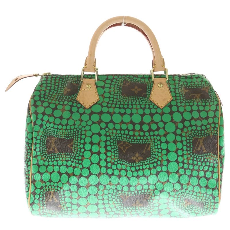 Louis Vuitton X YK Yayoi Kusama Speedy 30 Pumpkin Dot Monogram PVC Leather