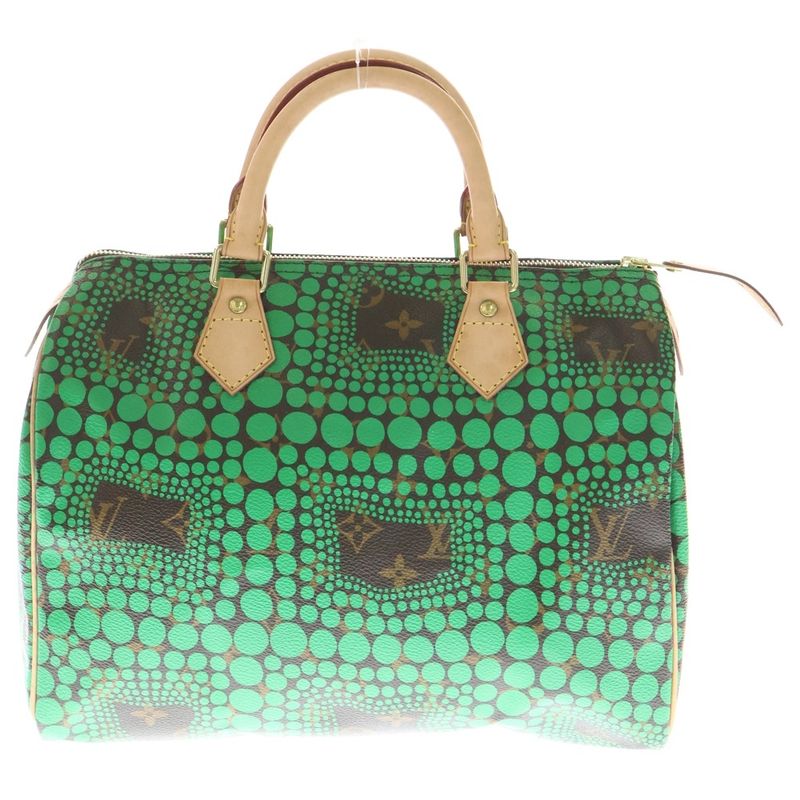 Louis Vuitton X YK Yayoi Kusama Speedy 30 Pumpkin Dot Monogram PVC Leather