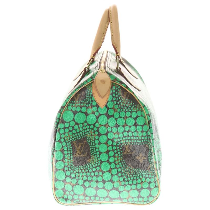 Louis Vuitton X YK Yayoi Kusama Speedy 30 Pumpkin Dot Monogram PVC Leather