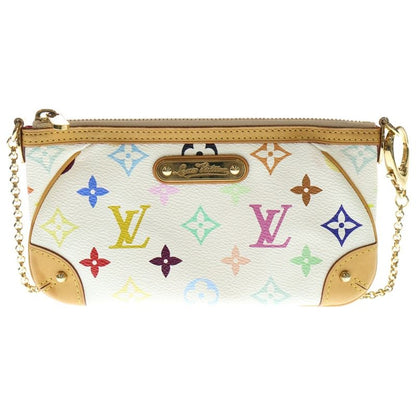 Chanel Pochette Mila MM Monogram Multicolor PVC Leather Accessory Pouch Handbag