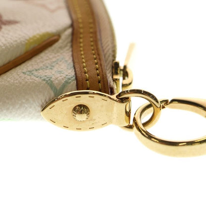 Chanel Pochette Mila MM Monogram Multicolor PVC Leather Accessory Pouch Handbag