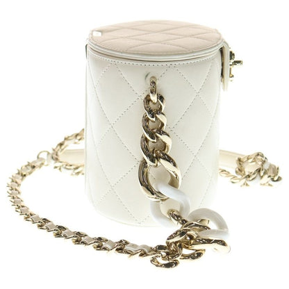 Chanel Matelasse Coco Mark Turnlock Lambskin Leather Vanity Chain Shoulder Bag