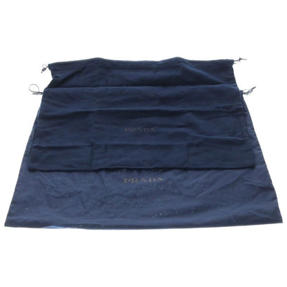 Prada Tessuto Linylon Shoulder Bag Black Nylon And Leather 2vd066 Silver