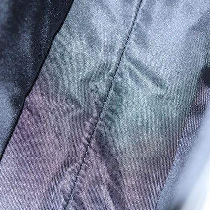 Prada Tessuto Linylon Shoulder Bag Black Nylon And Leather 2vd066 Silver