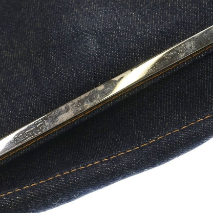 Fendi Handbag Mini Bag One Shoulder Bag Indigo Blue And Brown Silver Hardware