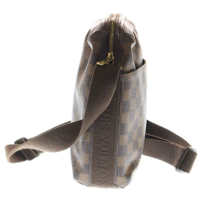 Louis Vuitton Damier Trotter Bobourg Shoulder Bag Brown PVC N41135 Gold Hardware
