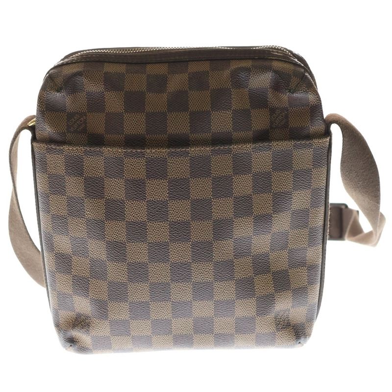 Louis Vuitton Damier Trotter Bobourg Shoulder Bag Brown PVC N41135 Gold Hardware